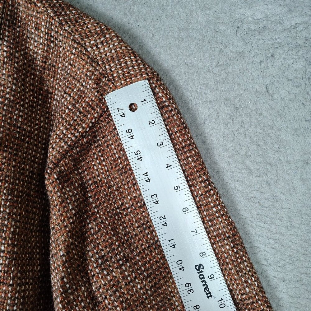 Anthropologie Pilcro Pea Coat Women L Brown Wool Blend Tweed Double Breasted NWT - Picture 8 of 15
